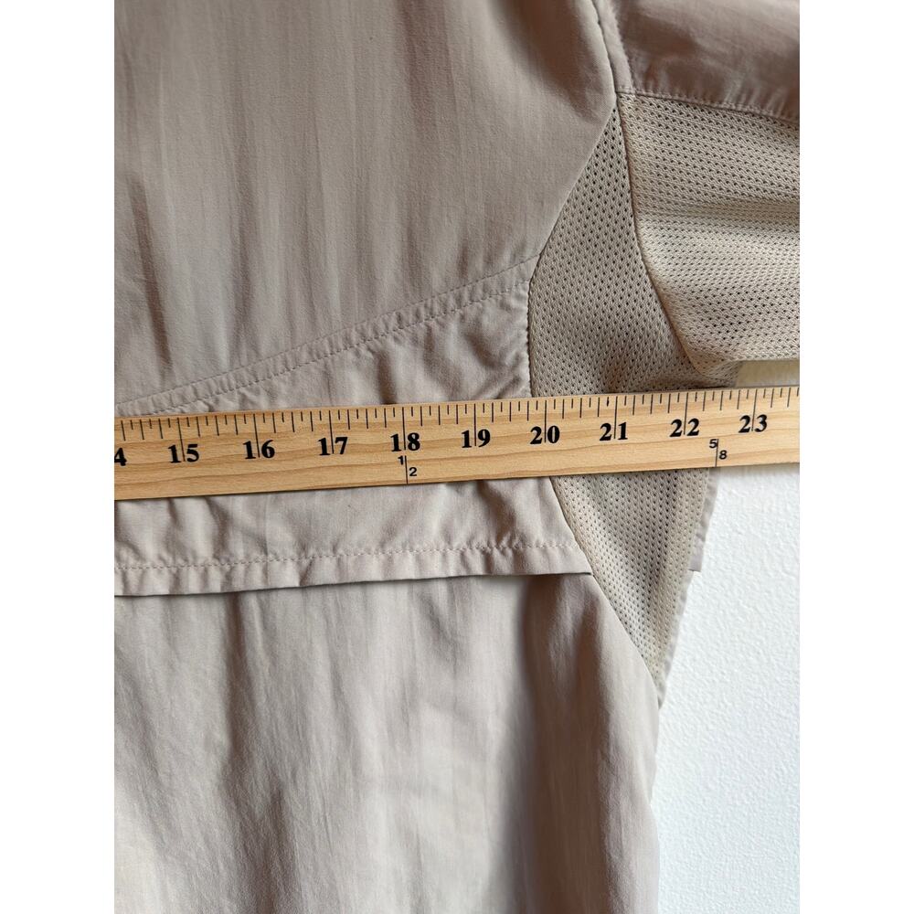 Vtg Solumbra 1/4 Zip Windbreaker Jacket Beige&Blue Made in USA | Men's M/Unisex - Picture 7 of 9